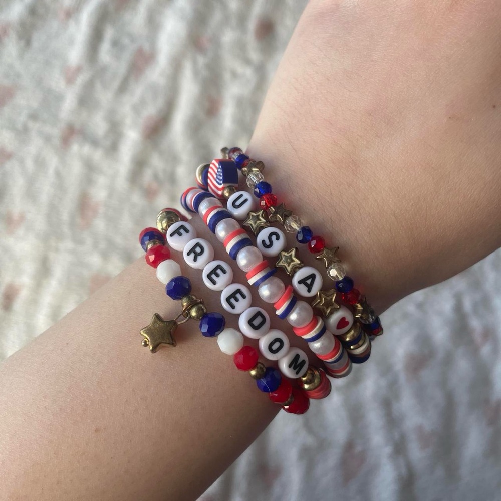 Fourth of July Bracelets and Earrings Set